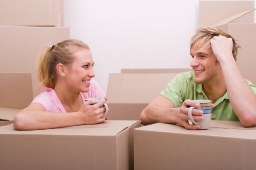 Office removals team preparing a business move in Plumstead