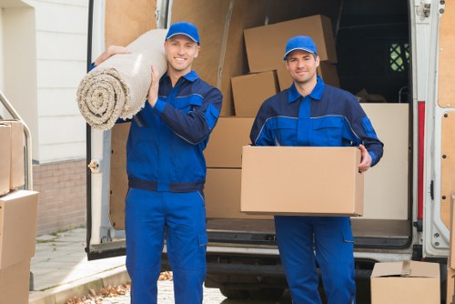 Removal van outside a Plumstead residential property