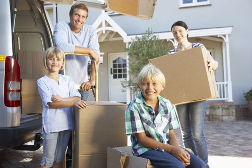Household removal van ready for a larger move