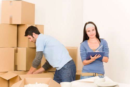 Preparing items for transport during a Plumstead relocation